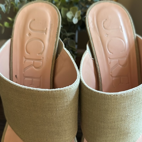 J CREW Heeled Thong Sandals in Linen - Picture 8 of 13